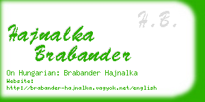 hajnalka brabander business card